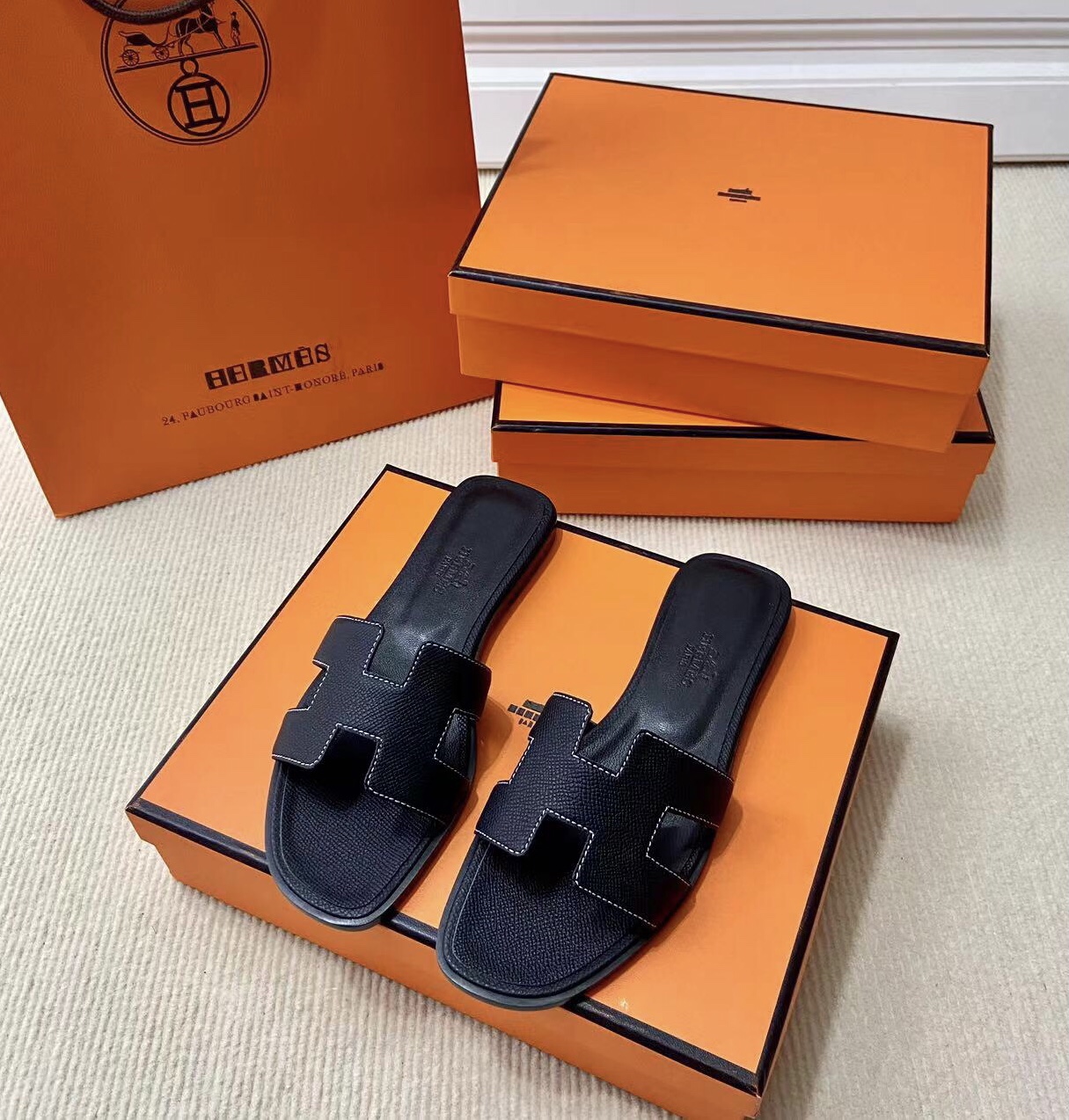 에르메스 올수공 오란 슬리퍼 샌들 앱송 95